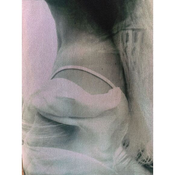 Expired Girl Y2K Mesh Horse Print Green Midi Skirt Small S - Picture 8 of 10